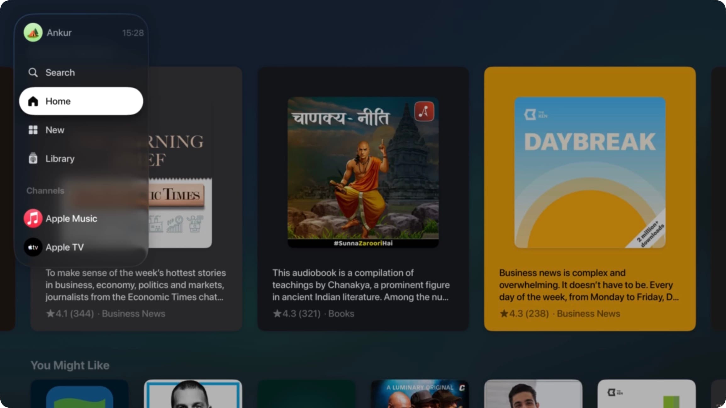Что нового в tvOS 27. Подкасты получили новый дизайн. Фото.