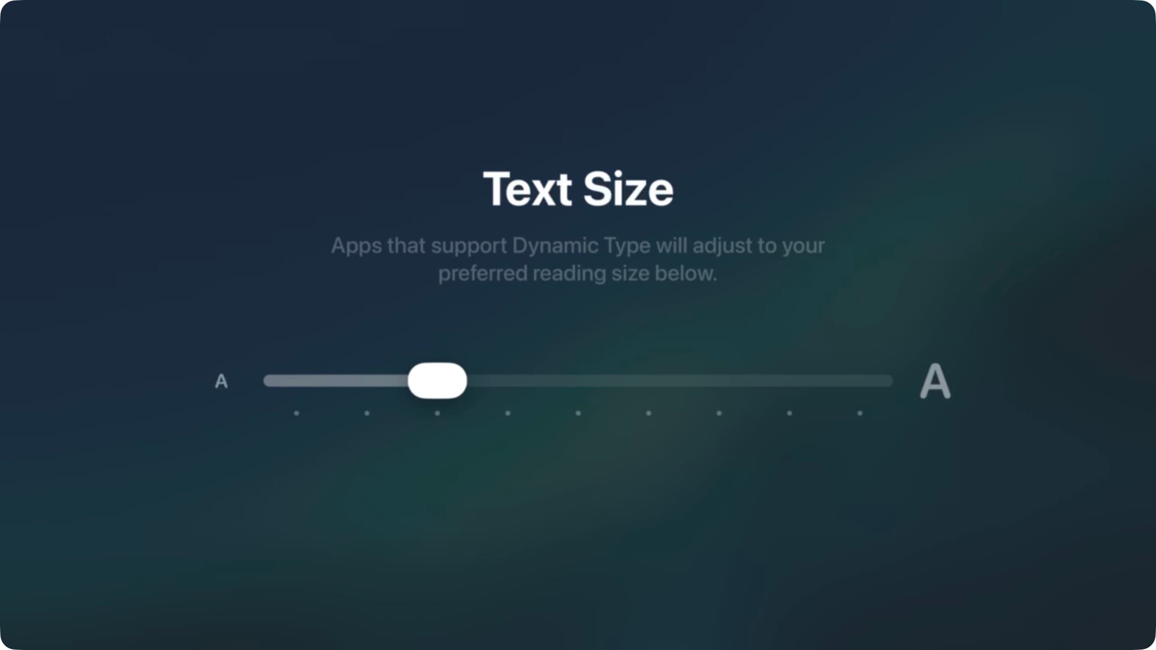 Что нового в tvOS 27. Системный текст наконец-то можно изменять в настройках. Фото.