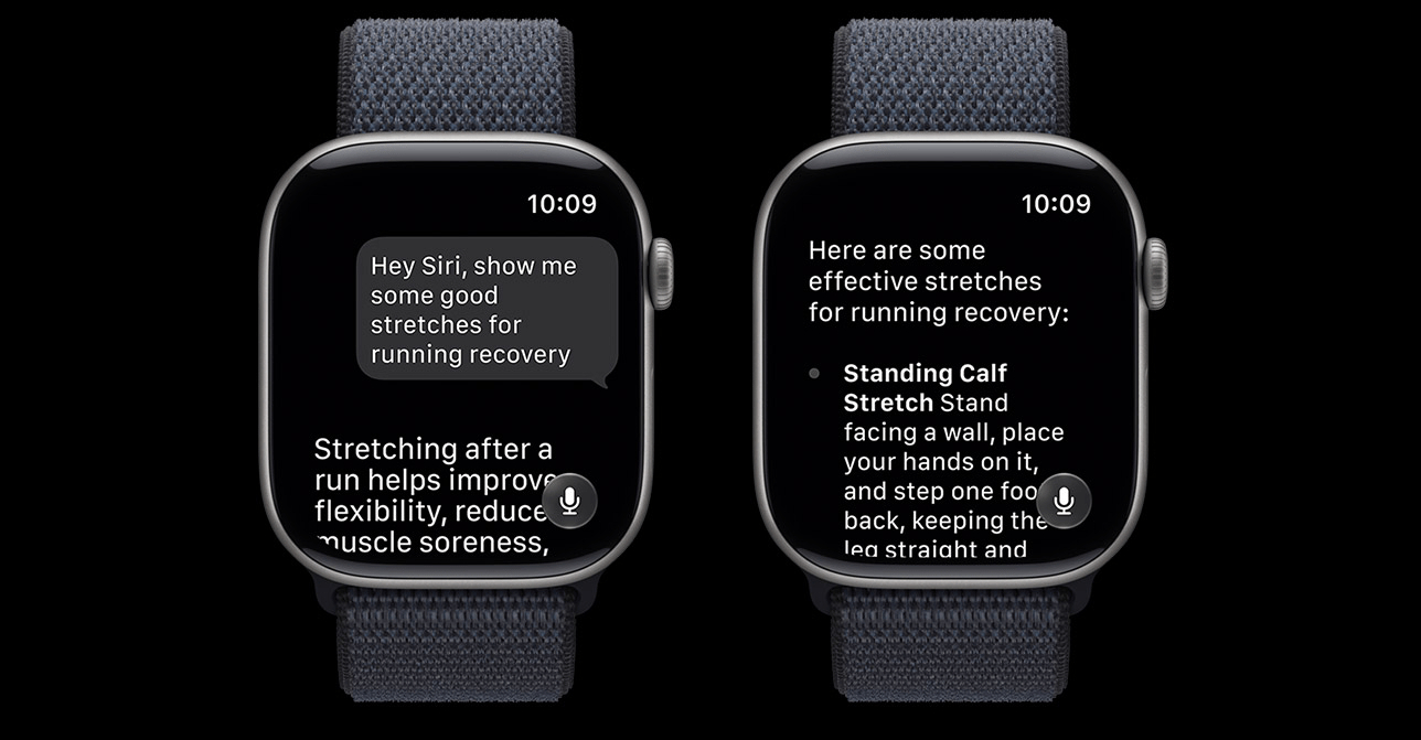 Siri AI на Apple Watch: что умеет новый помощник в watchOS 27. Ассистент сможет развернуто отвечать на ваши вопросы. Фото.