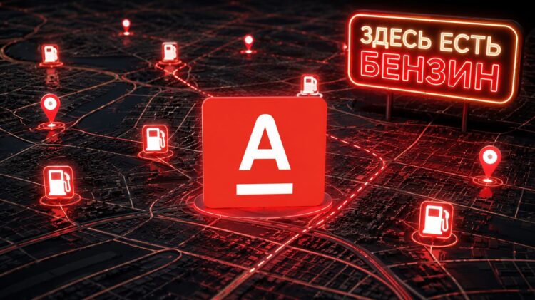 Карта АЗС Альфа-Банка на Айфоне — ловите новый способ как заправиться без очередей. Фото.