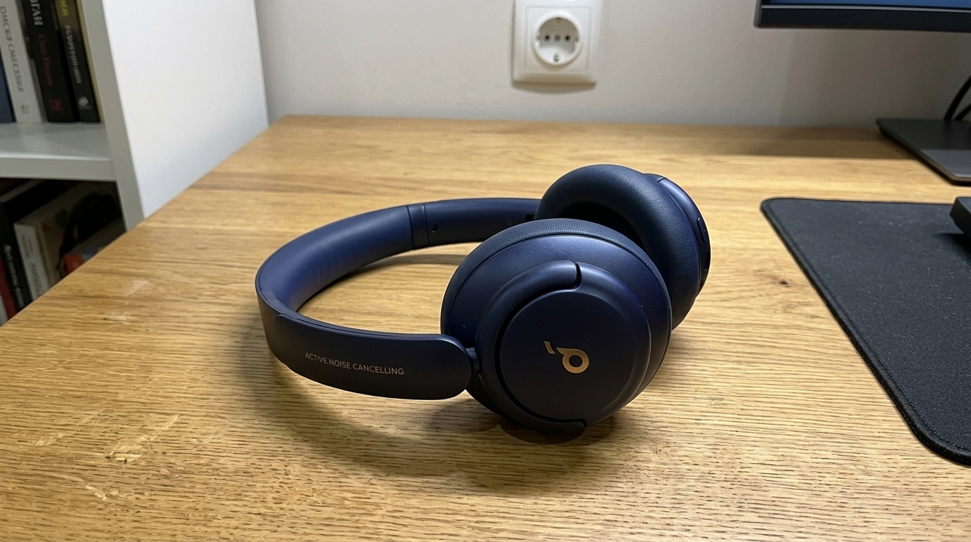 Anker Soundcore Life Q30 вместо накладных Sony за полцены. 80 часов без шумодава — заряжаю раз в две недели, и то не каждый раз до конца. Фото.