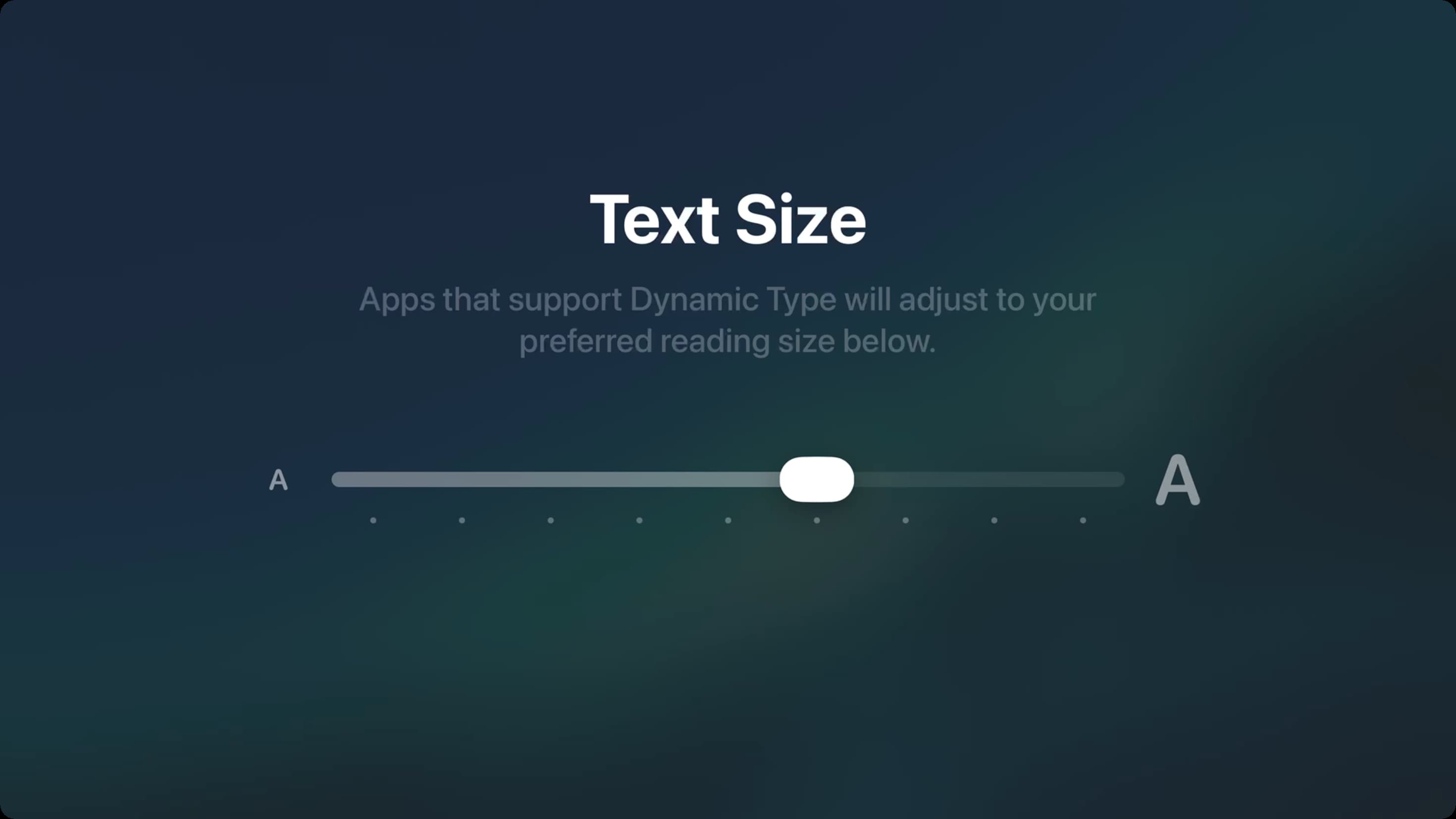 Как изменить размер текста на Apple TV. Настройте размер текста, как вам комфортно. Фото.