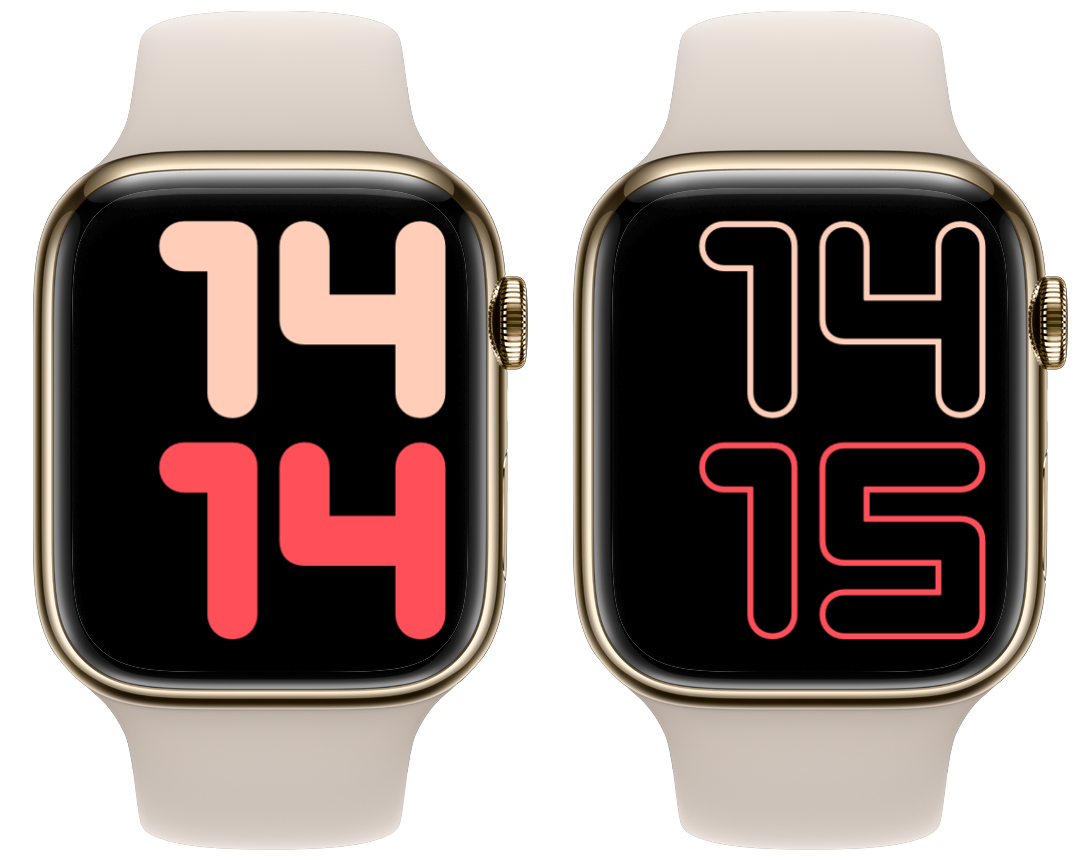 Лучшие стандартные циферблаты Apple Watch. Тоже интересный формат. Фото.