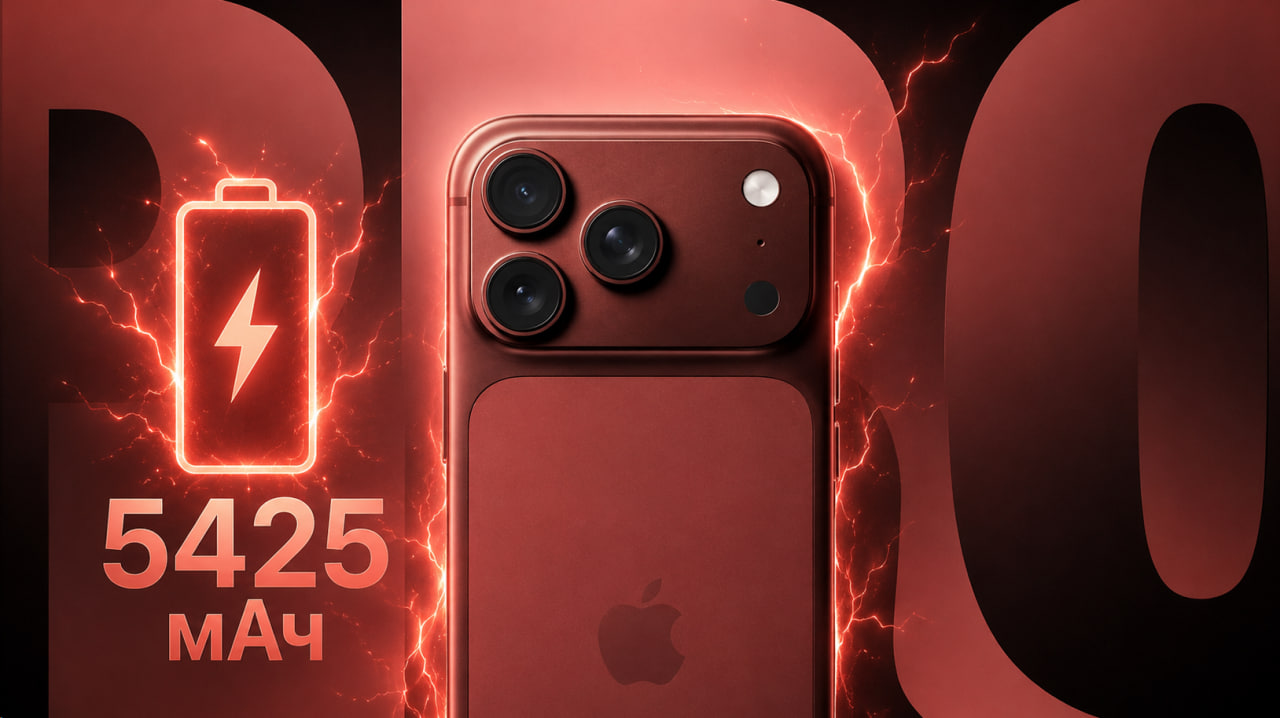 Сколько будет держать заряд iPhone 18 Pro Max. Слухи говорят о разной емкости, но все близки к 5500 мАч. Фото.