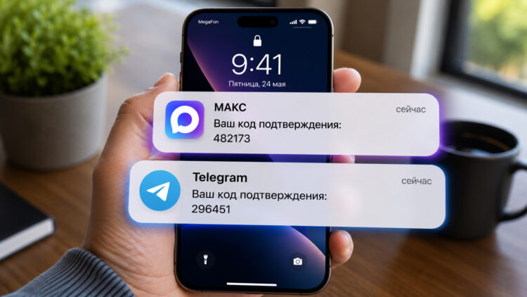 Коды подтверждения приходят в МАКС и Telegram, а не по SMS. Почему так и что делать. Фото.