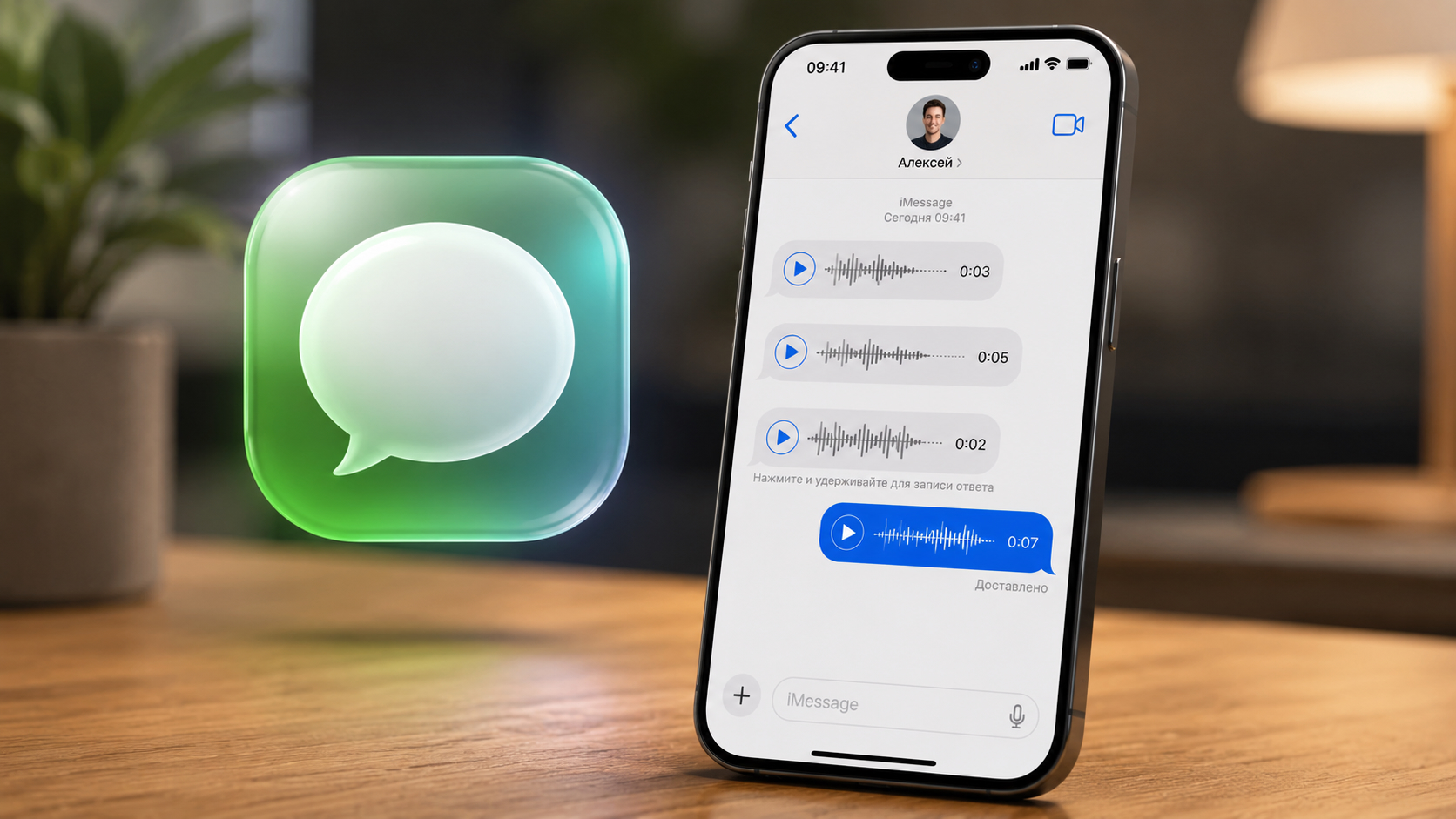 Случайные голосовые в iMessage вообще не редкость. Фото.