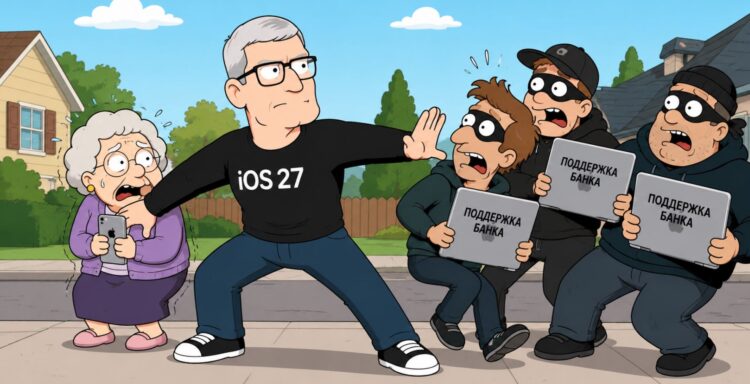 Установите бабушке iOS 27: ее Айфон не позволит перевести деньги мошенникам. Установите бабушке iOS 27: ее Айфон не позволит перевести деньги мошенникам. Фото.