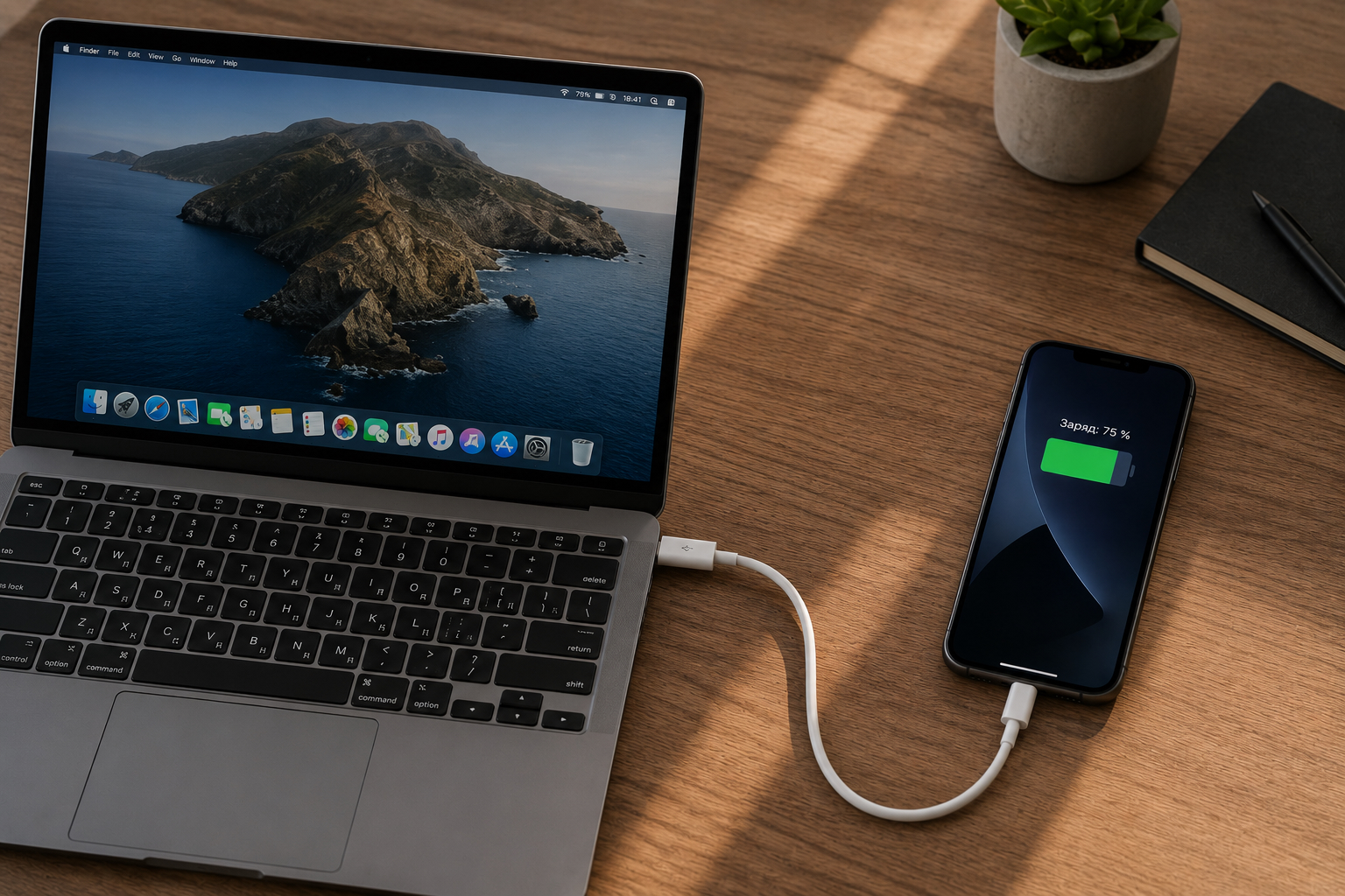 Зарядка iPhone через Mac: основные особенности. Айфон прекрасно заряжается от Мака. Фото.