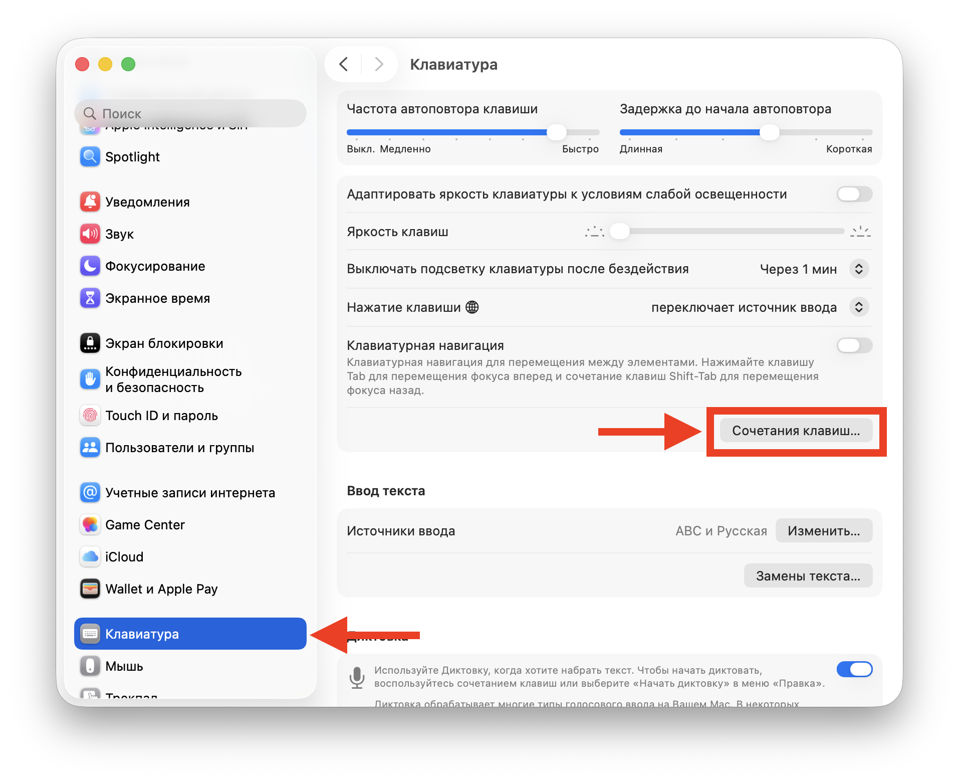 Как ускорить переключение языка на Mac. Найдите эту настройку. Фото.