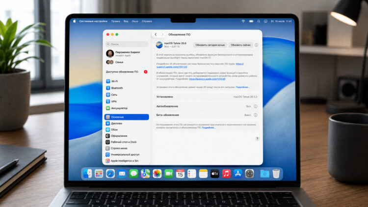 macOS 26.6 доступна для загрузки — что исправили в свежем обновлении для Mac. Фото.