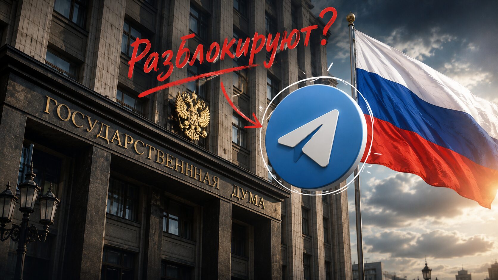 Говорят, что в России могут разблокировать Телеграм по инициативе Госдумы. Фото.