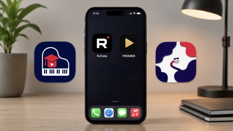 Как скачать RuTube и Premier на iPhone. Приложения SlicingDices и PianoWave в App Store. Фото.