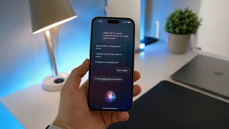 Siri AI в iOS 27 пишет мне сообщения по-русски и исправляет ошибки. Рассказываю, как настроил. Фото.