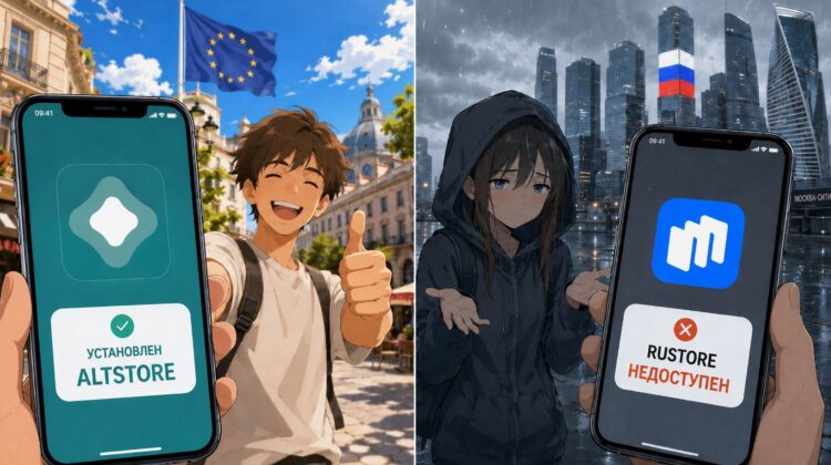 RuStore для Айфона: почему в Европе, Бразилии и Японии альтернативы App Store есть, а в России — нет. Фото.