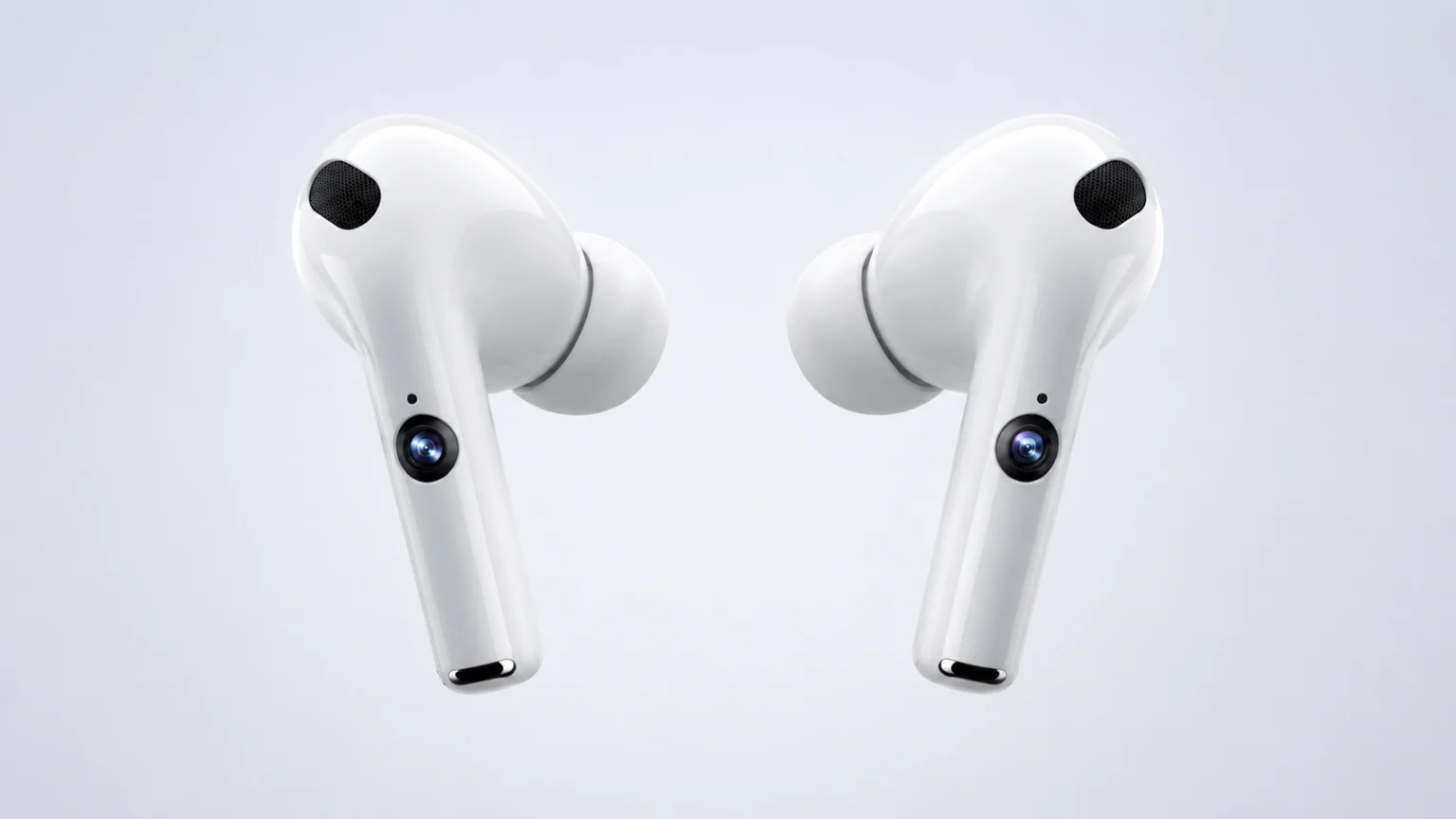 Какими будут новые AirPods с камерами. Камеры нужны будут не для съемки, а для работы ИИ. Фото.