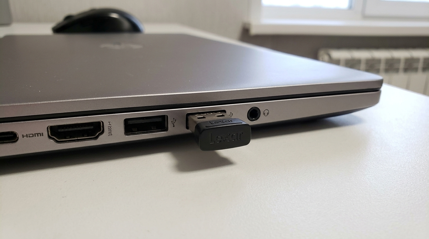 Флешка Lexar на 256 ГБ для переноса тяжёлых файлов. USB 3.1 накопитель на 256 ГБ — для архивов, фильмов и резервных копий.. Фото.