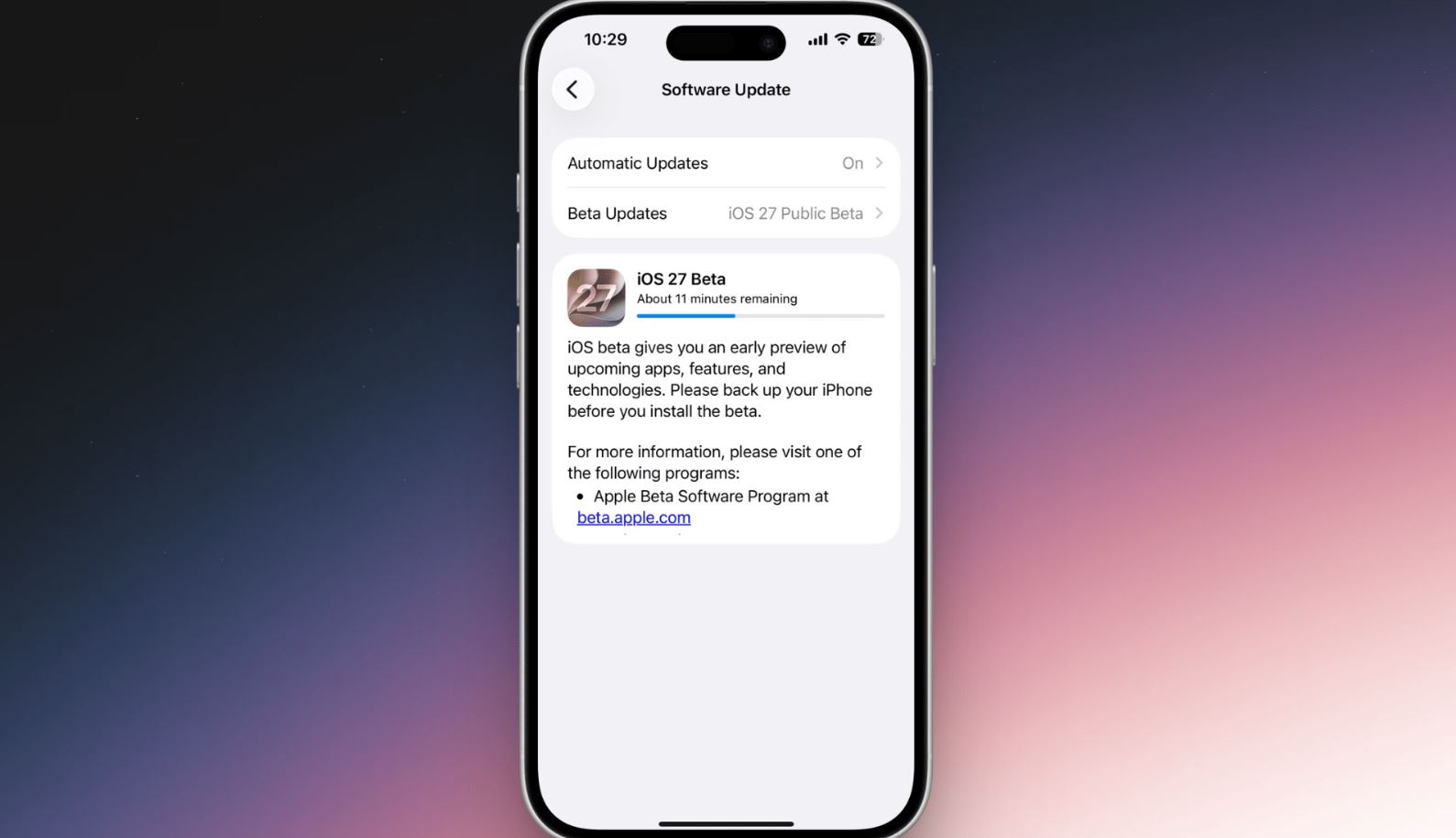 Как установить публичную бету iOS 27. Торопиться с обновлением точно не стоит. Фото.