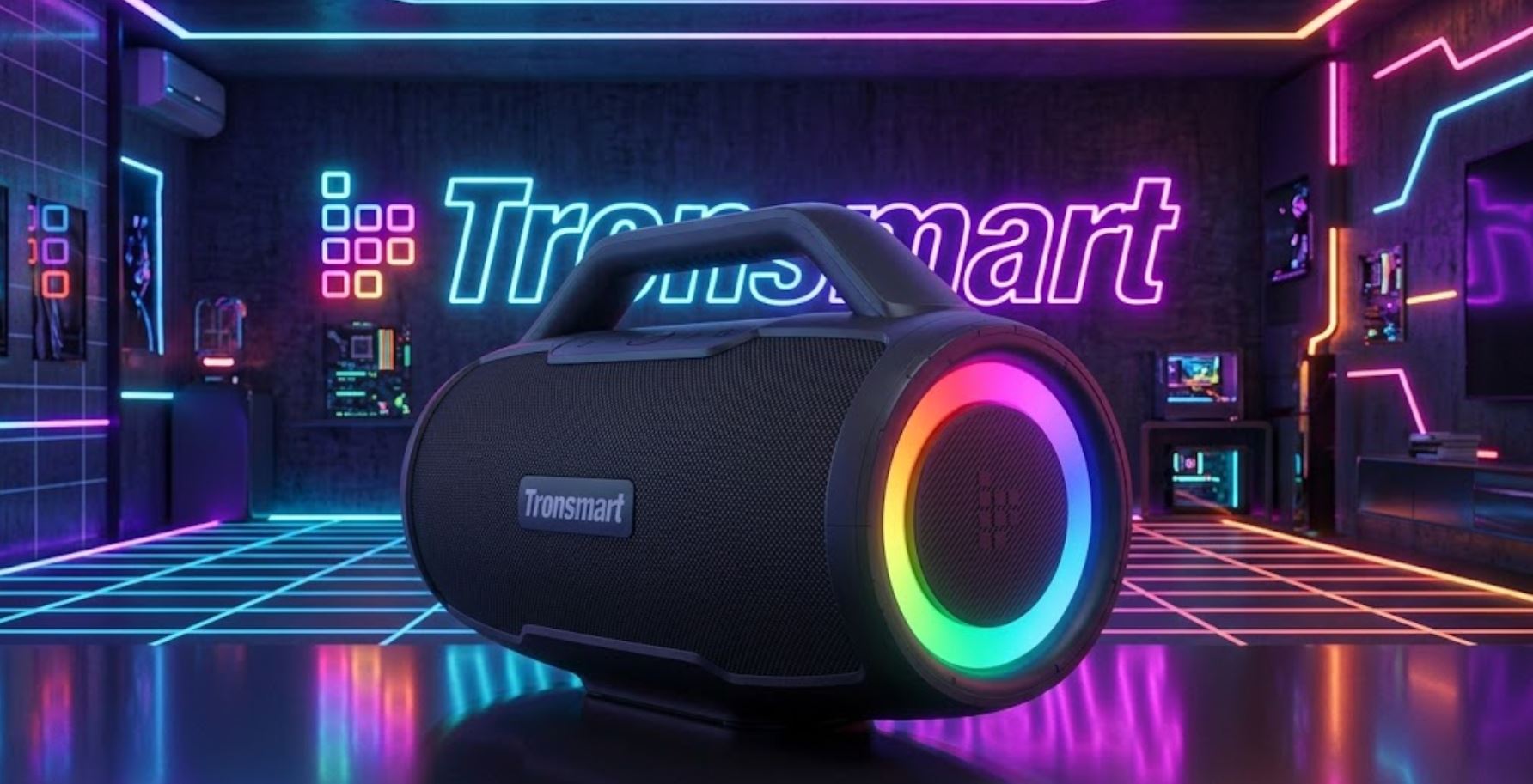 Tronsmart Bang Max: 130 Вт, караоке на два микрофона и вход для гитары. Ультимативная колонка для самых громких вечеринок. Фото.