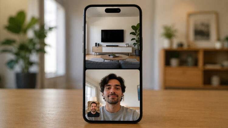 Как снимать на переднюю и заднюю камеру одновременно в FaceTime в iOS 27. Фото.