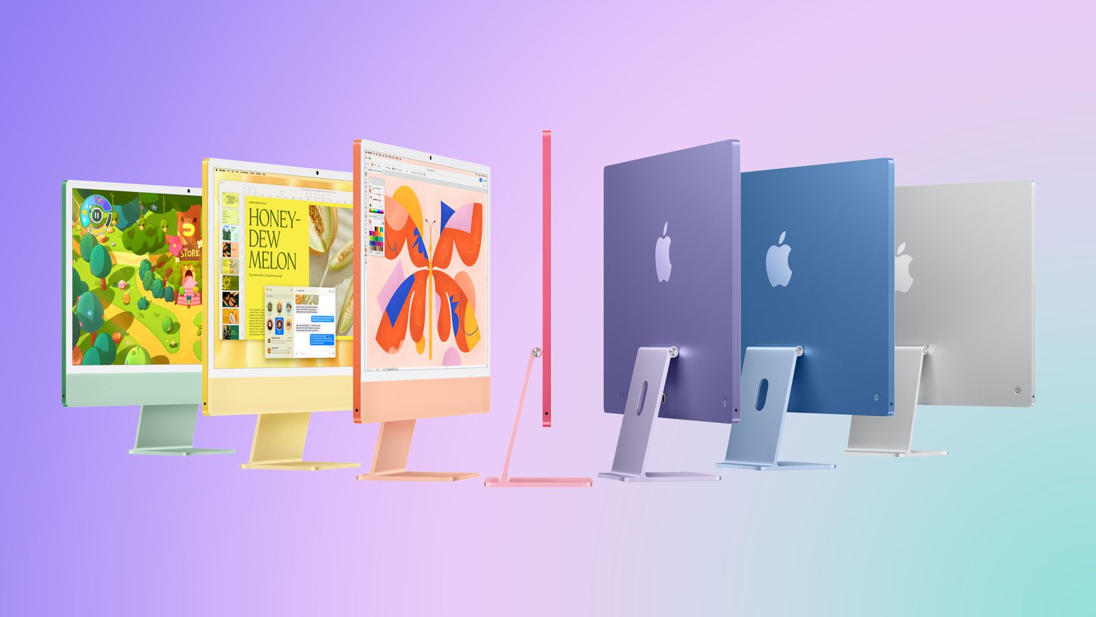 Новые цвета и что еще поменяется. И без того богатая палитра iMac пополнится новыми оттенками. Фото.