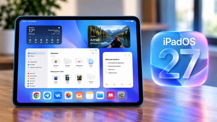Обновил iPad 10 на iPadOS 27 и не узнал свой планшет. Фото.