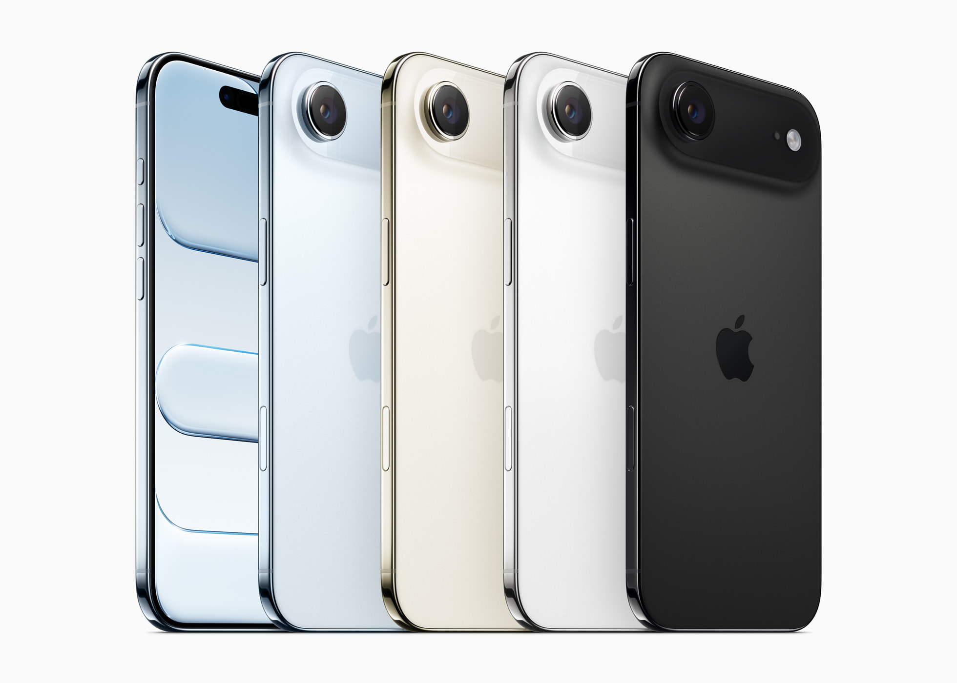iPhone Air, тонкий корпус и снова победа белого. У iPhone Air весьма сдержанная палитра цветов. Фото.