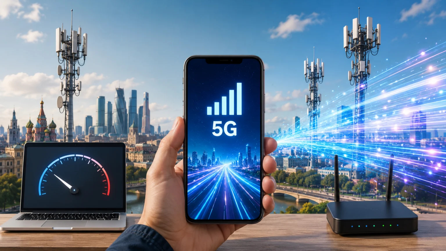 Как в России собираются включать 5G. В ближайшее время в России заработает 5G. Фото.