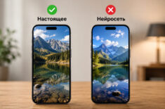 Как отличить настоящее фото с iPhone от картинки из нейросети. Фото.