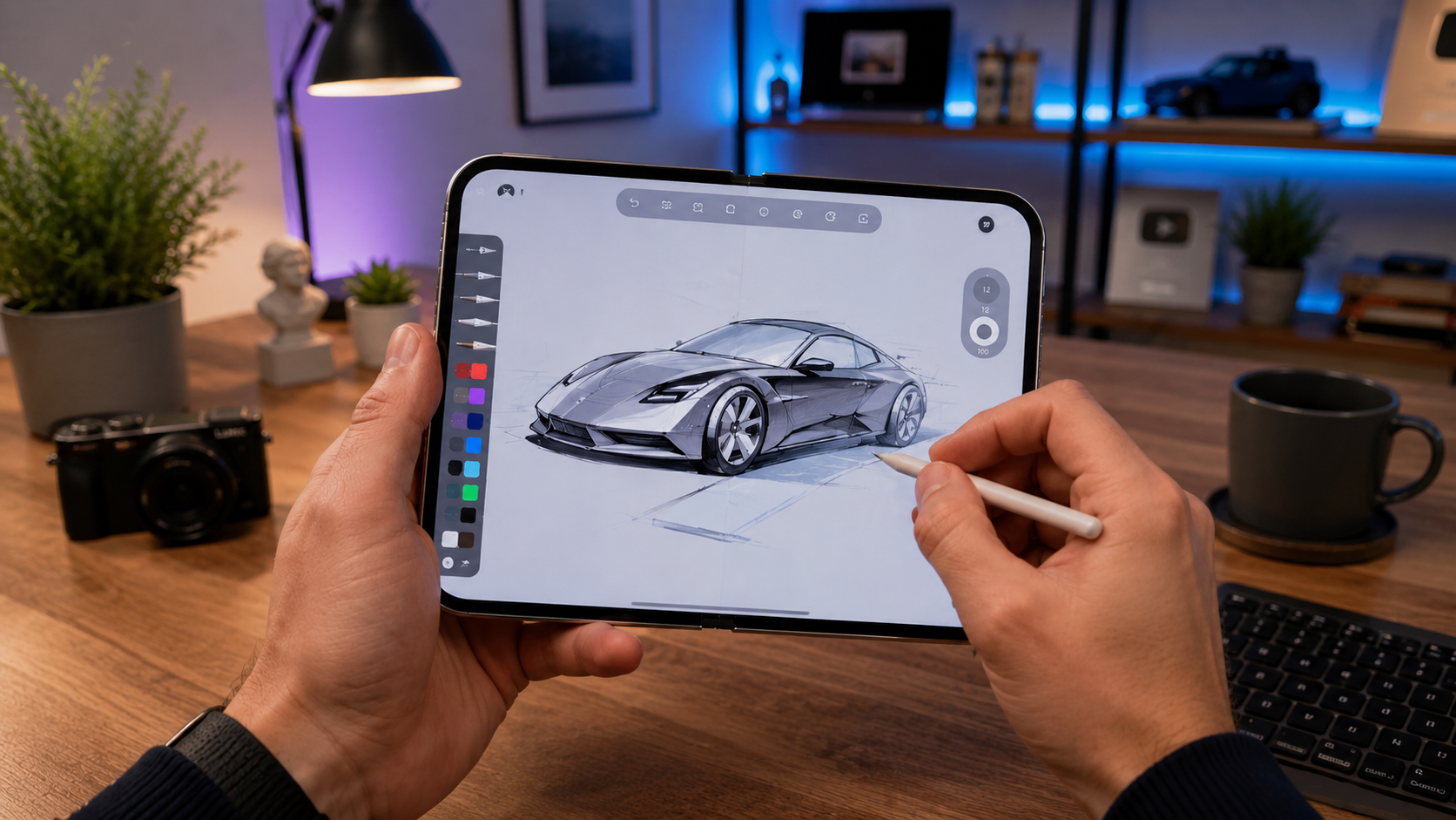 Apple всерьез делала стилус для складного айфона. Фото.