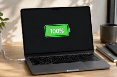 Можно ли заряжать MacBook до 100 процентов и портится ли от этого аккумулятор. Фото.