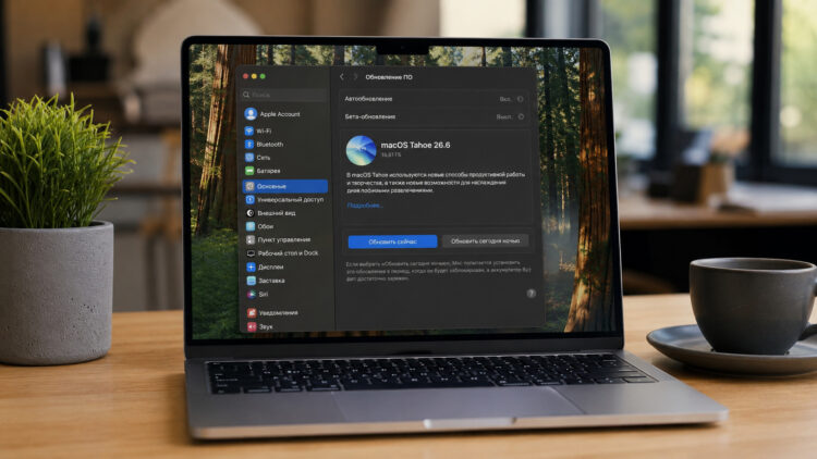 Установил macOS 26.6 на MacBook Air M2: что стало со временем работы и стоит ли обновляться. Фото.