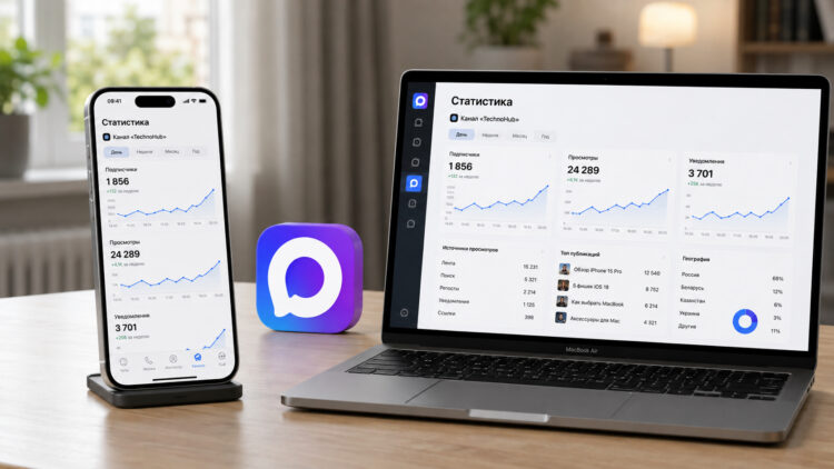 Как посмотреть статистику каналов в МАКС на iPhone и Mac: подписчики, уведомления и просмотры. Фото.