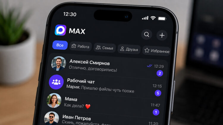 Как создать папку в мессенджере МАКС и зачем это делать. Фото.