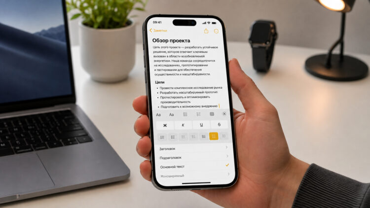 3 новые функции Заметок в iOS 27, которые превратили их в настоящий текстовый редактор. Фото.