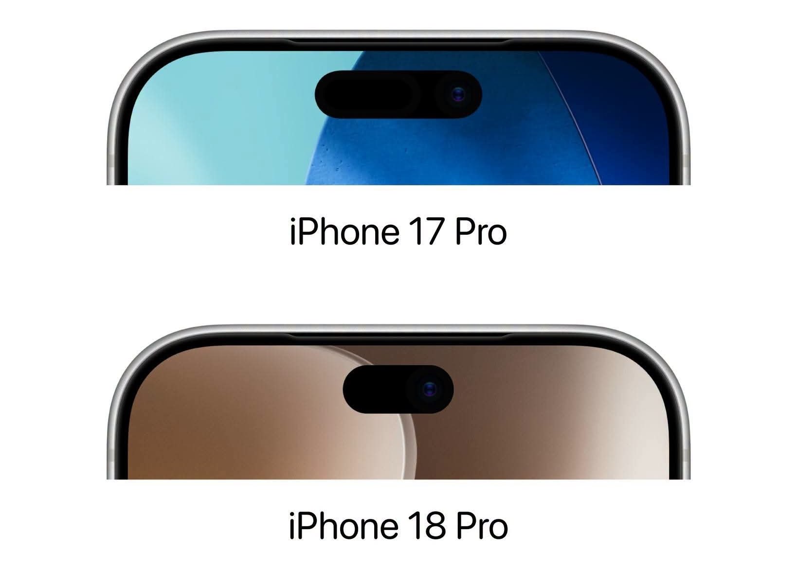 Цена улетает вверх, а сам телефон стоит на месте. Отличие Dynamic Island в iPhone 17 Pro и 18 Pro. Фото.