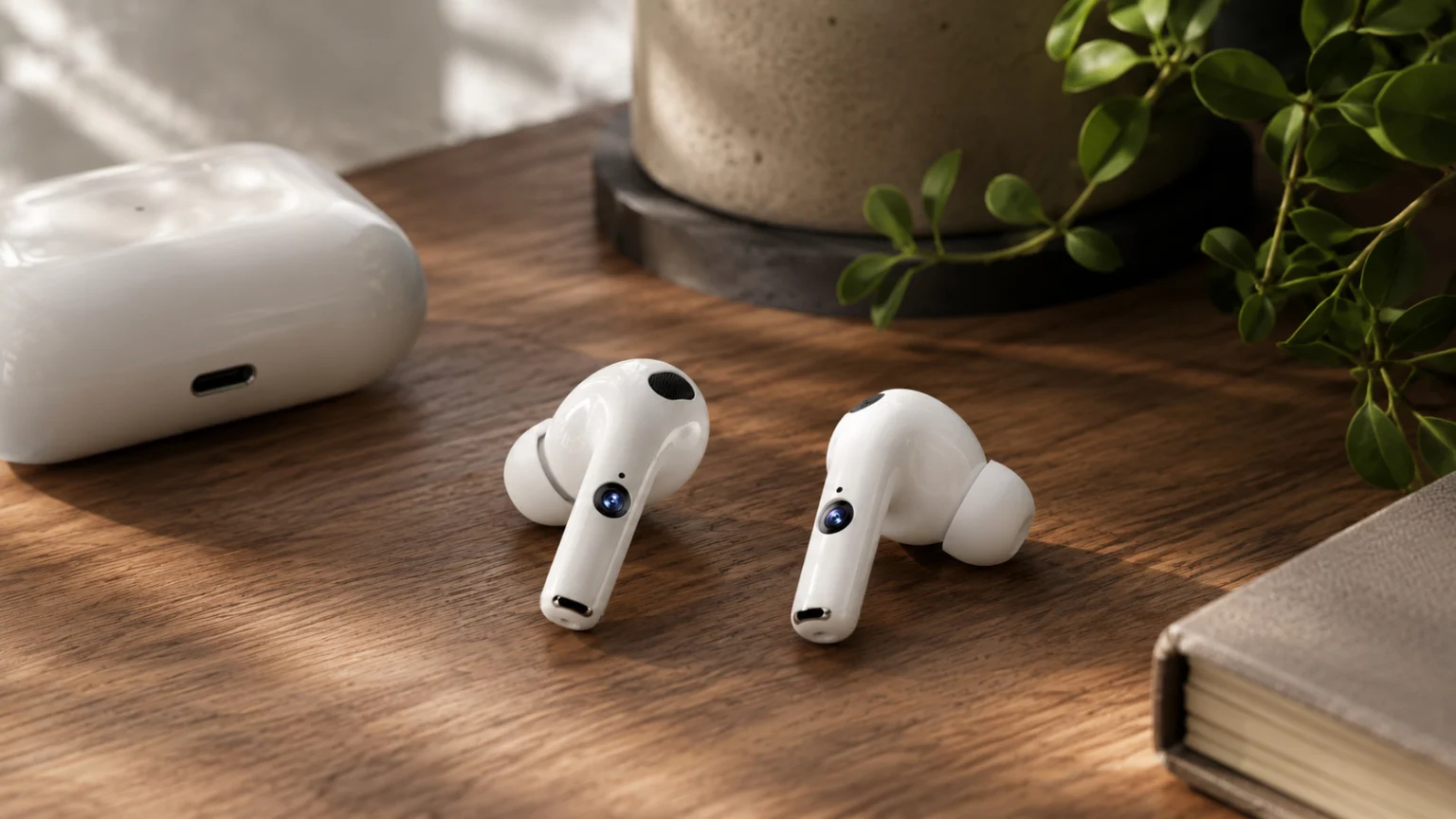 Подорожают ли AirPods после презентации Apple. Вопрос: выведут ли AirPods с камерами в отдельную линейку или это будет продолжение модели Pro?. Фото.