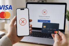 Не проходит оплата картой Visa или Mastercard в интернете. Что делать? Фото.