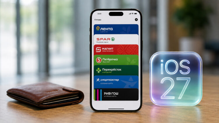Добавил все пластиковые карты в Apple Wallet на iPhone с iOS 27 и больше не ношу кошелек. Фото.