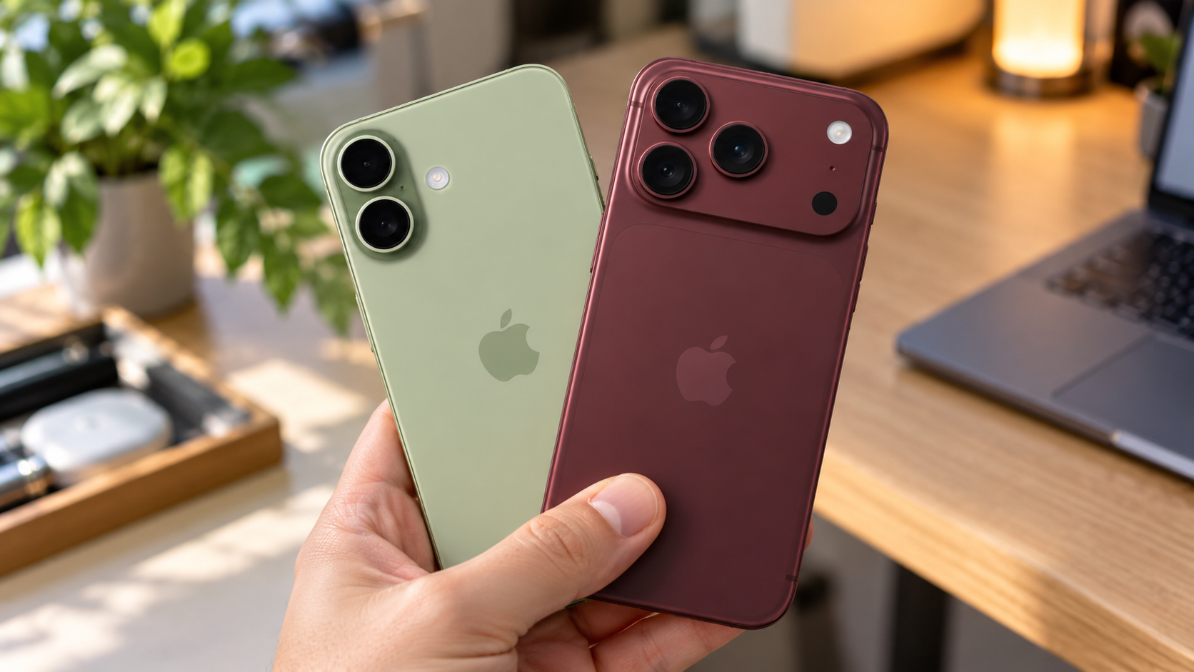 iPhone 17 и iPhone 18 Pro в руке