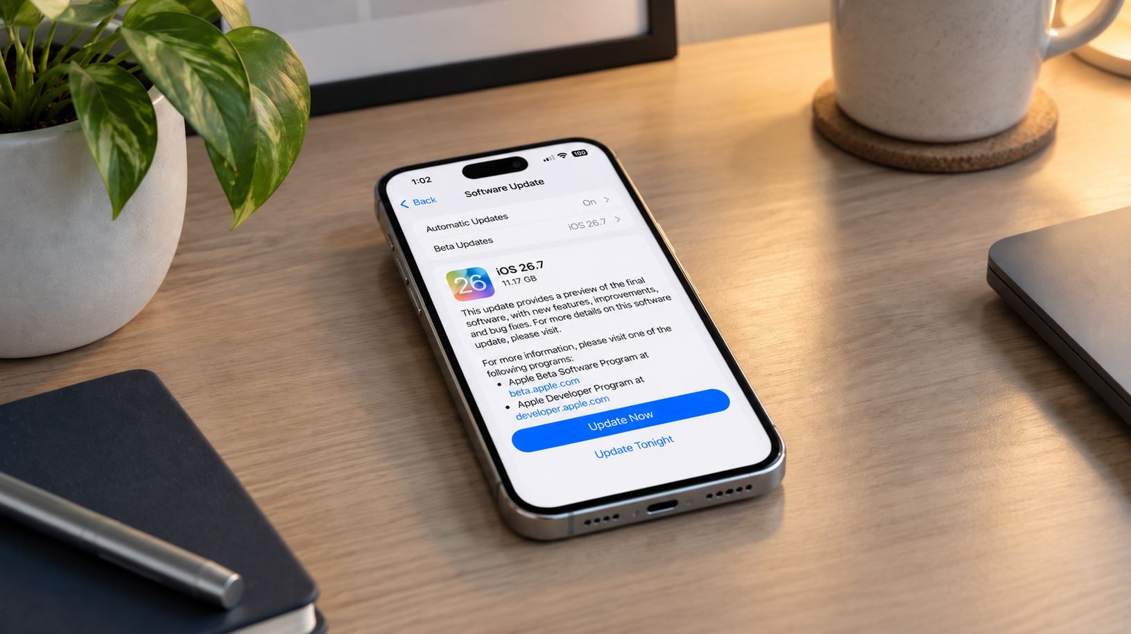 Загрузка iOS 26.7 на Айфон