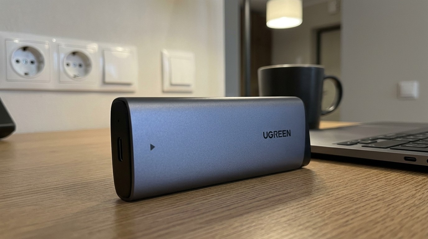 Внешний корпус UGREEN для SSD на столе