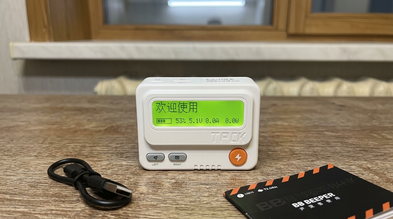 Повербанк-пейджер TROZK BB Beeper: гаджет из 90-х с зарядкой на борту. Достаёшь из кармана — и кажется, будто ты попал в сериал из девяностых.. Фото.