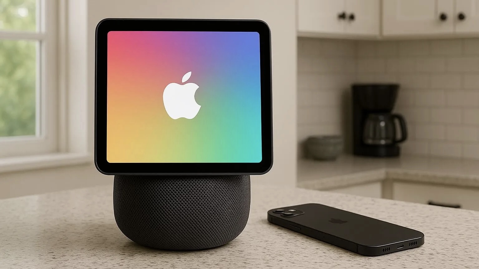 Новая Apple TV и первый хаб для умного дома. Концепт HomePad — умной колонки Apple с экраном. Фото.