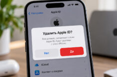 Как удалить Apple ID с телефона. Фото.