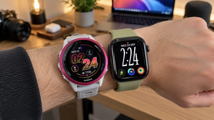 Какие часы лучше считают шаги: сравниваю Apple Watch Series 12 и Garmin Forerunner 570. Фото.