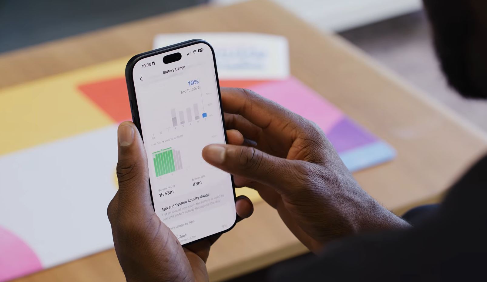 График расхода энергии iPhone 18 Pro