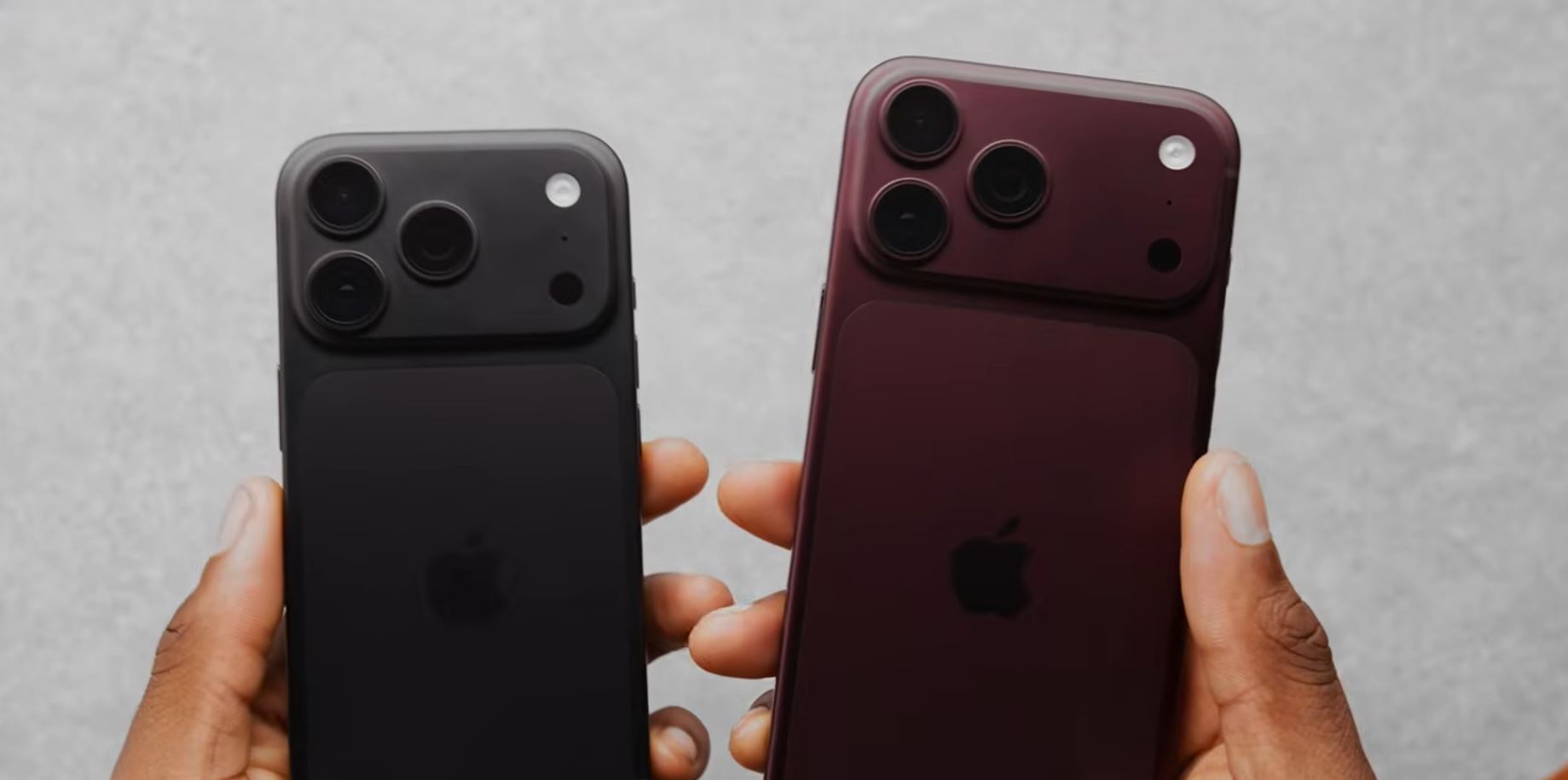 Черный iPhone 18 Pro и красный iPhone 18 Pro Max