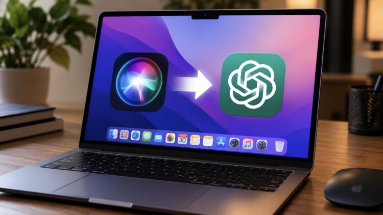 Как заменить Siri AI на ChatGPT на компьютерах Mac с macOS 27. Фото.