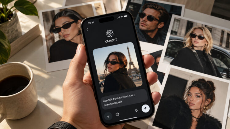 Как делать фотографии как у знаменитостей через ИИ на iPhone. Фото.