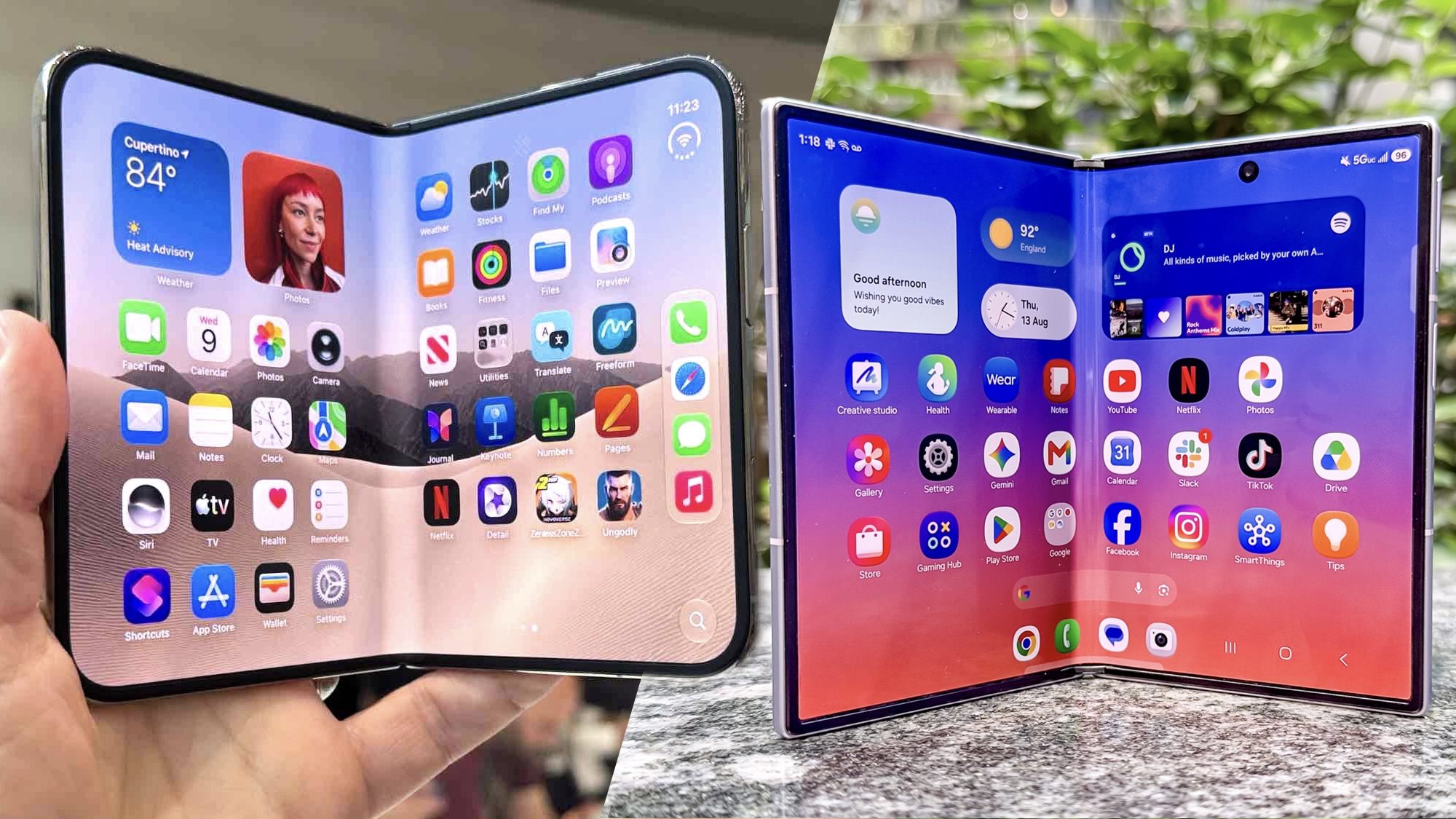 iPhone Duo и Fold 8 в открытом состоянии